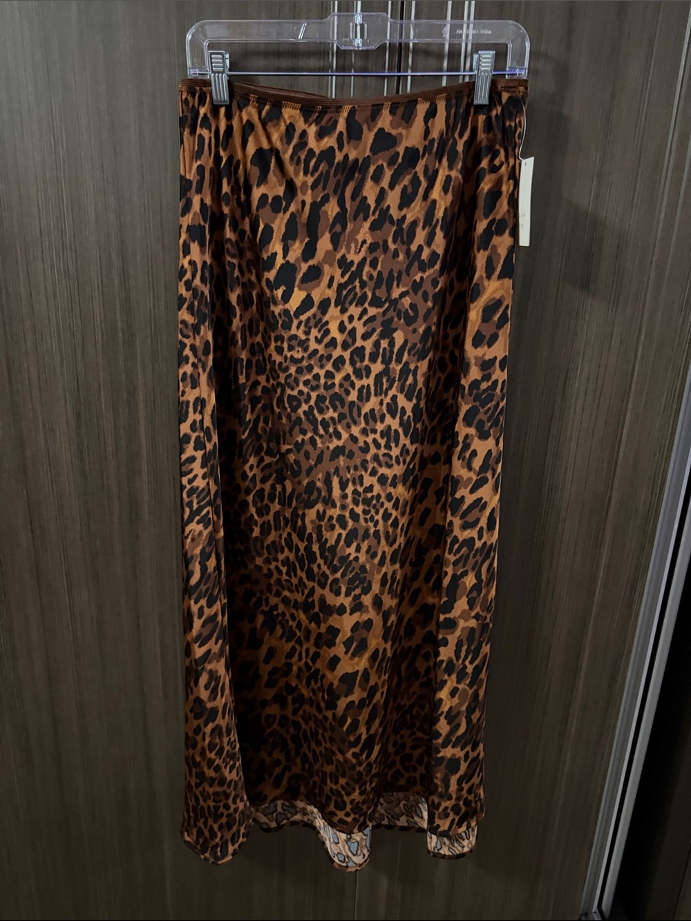a new day Brown and Black Leopard Print Maxi Skirt